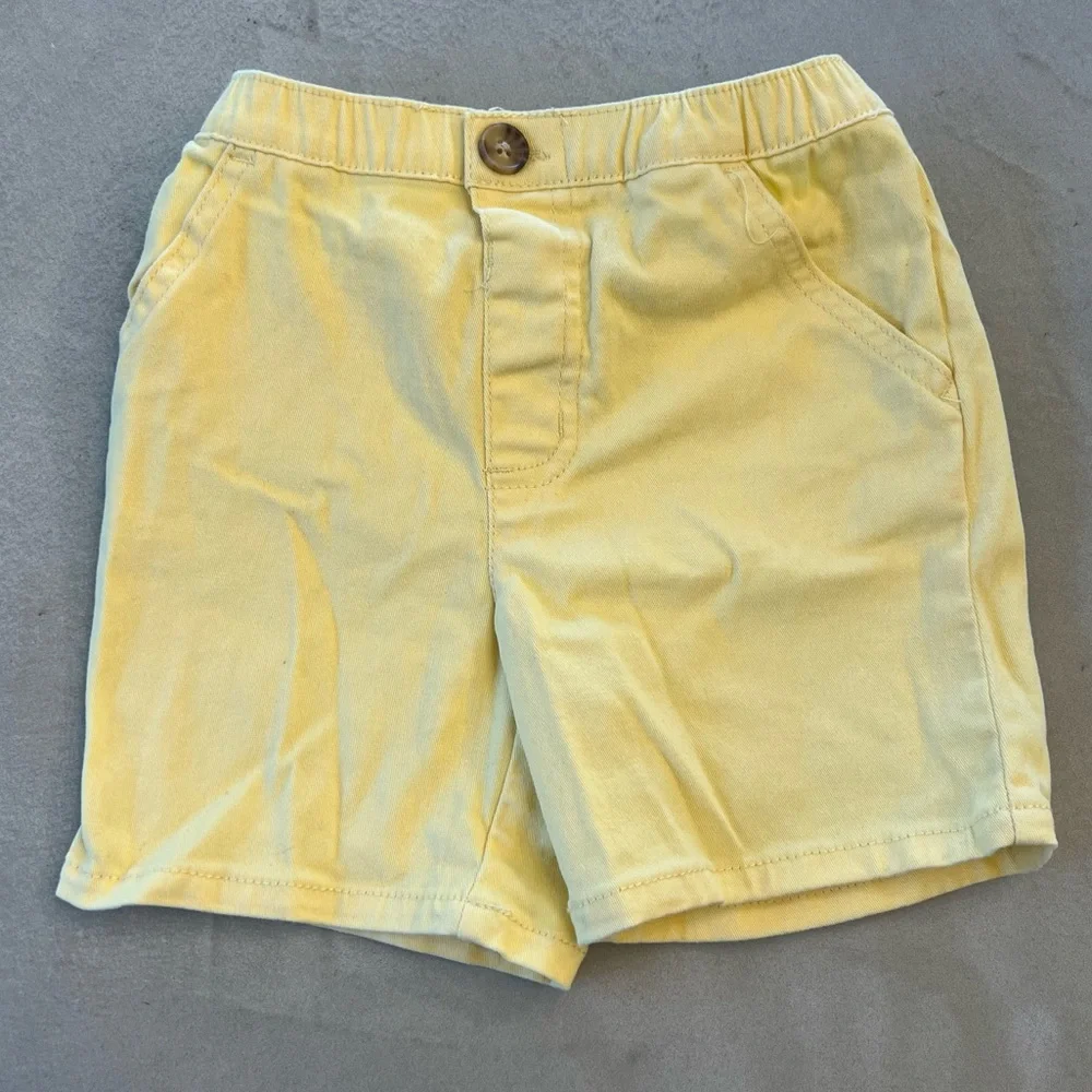 TOMMY BAHAMA Baby 2pc Summer Outfit, Seersucker Shirt‎ w/ Yellow Shorts, 18m
